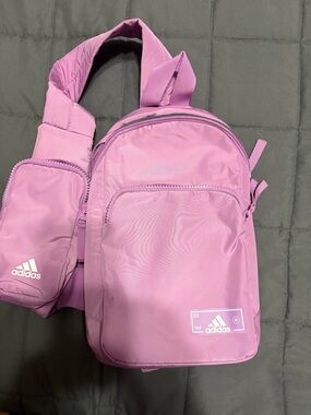 adidas Pink Lilac Single-strap Sling Backpack